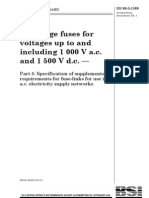 BS 88-5 Cartridge Fuses for Voltages Up to and Including 1000 v a.c. and 1 500 v d.c