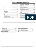 2010 Saturn Aura Owners Manual Index