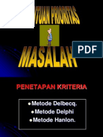 Penentuan Prioritas Masalah