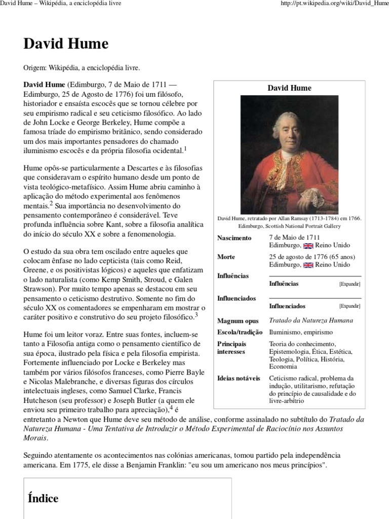 David Hume | PDF | David Hume | Causalidade
