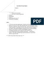Suggested Report Format: Project Aims & Rationale Key Research Questions/hypotheses