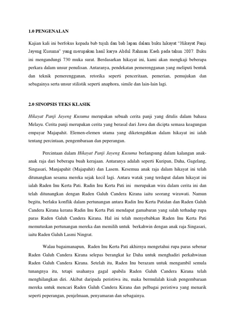 Contoh Kerangka Tugasan Kumpulan Pdf