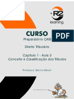 Aula 01x03 - Direito Tributário - Conceitos e classificações dos tributos