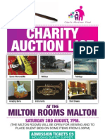 Charity Auction List - The Charlie Mortimer Fund