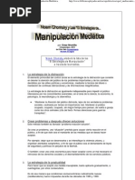 Noam Chomsky y Las 10 Estrategias de Manipulación Mediática