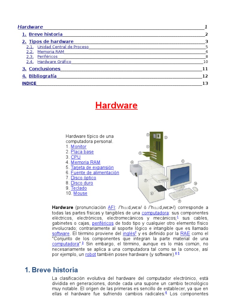 Trabajo de Investigacion | PDF | Hardware de la computadora | Memoria ...