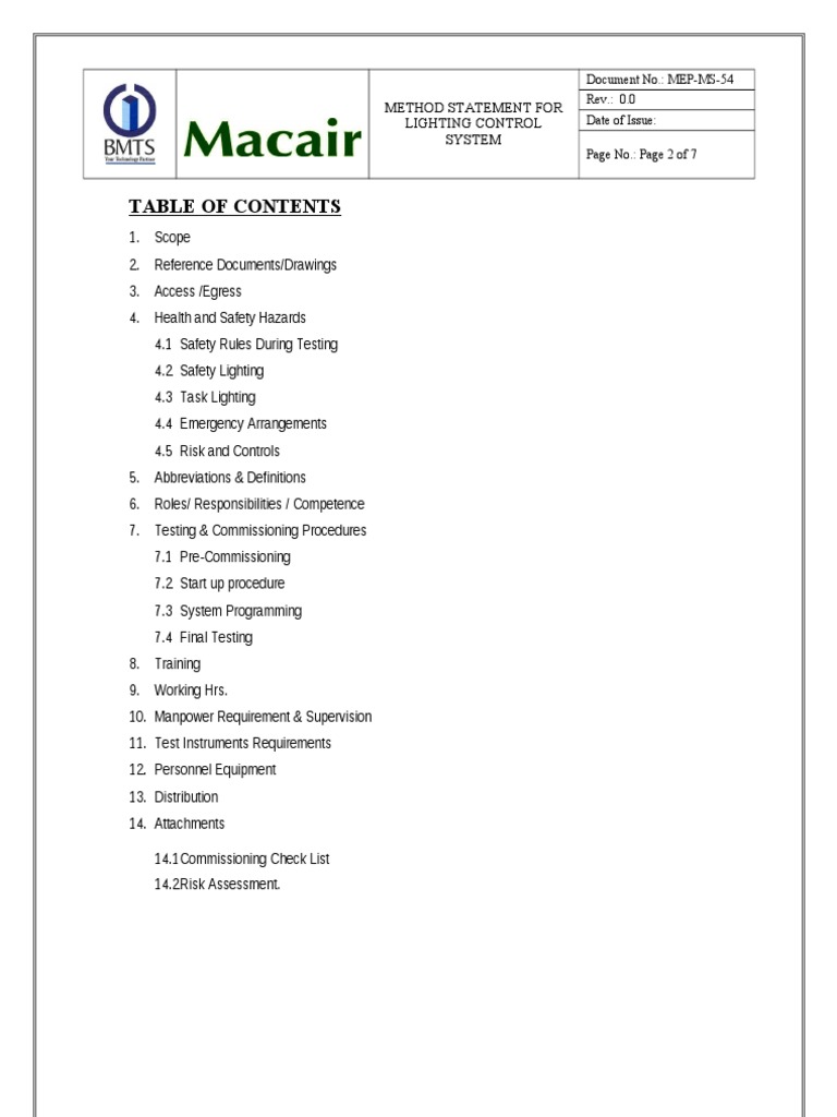 Lighting Control System | PDF | Lighting | Quality Assurance