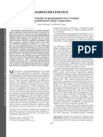 Agroclimatology: Hourly and Daytime Evapotranspiration From Grassland Using Radiometric Surface Temperatures