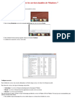 Désactiver Les Services Inutiles de Windows 7