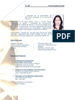 CV Descriptivo Fabiola Eyzaguirre Comunicadora Social 2012