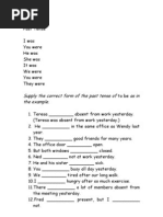 Download Past Tense 3rd Assignment by George SN14768338 doc pdf