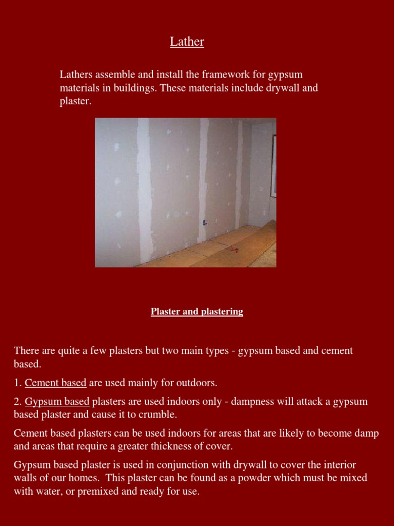 Drywall Powerpoint0 | PDF | Drywall | Manmade Materials