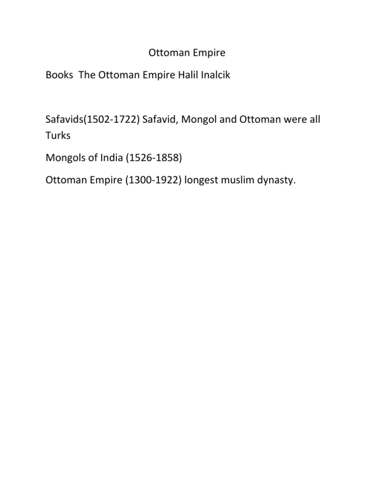 Ottoman Empire Books The Ottoman Empire Halil Inalcik PDF