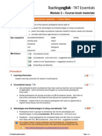 Module 2 - Course Book Materials: 2.6 Selection and Use of Coursebook Materials - Trainer Notes