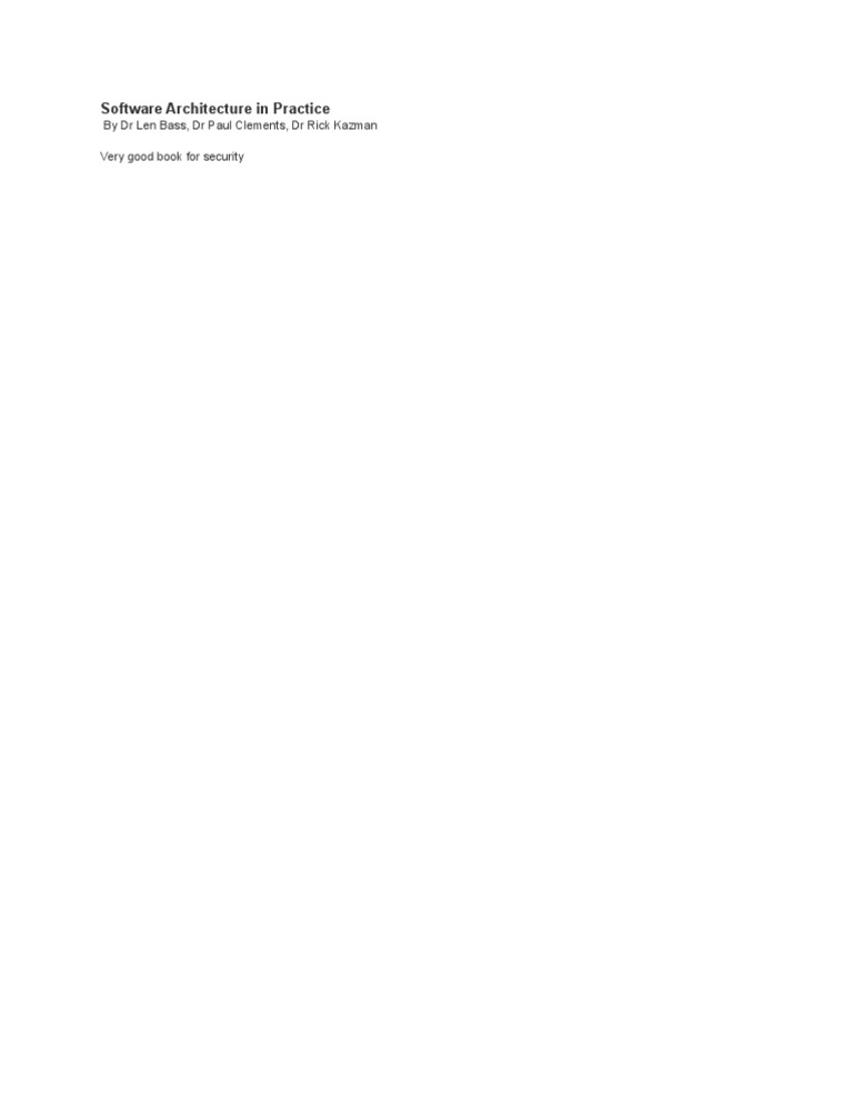 Software Architecture in Practice | PDF | Computers