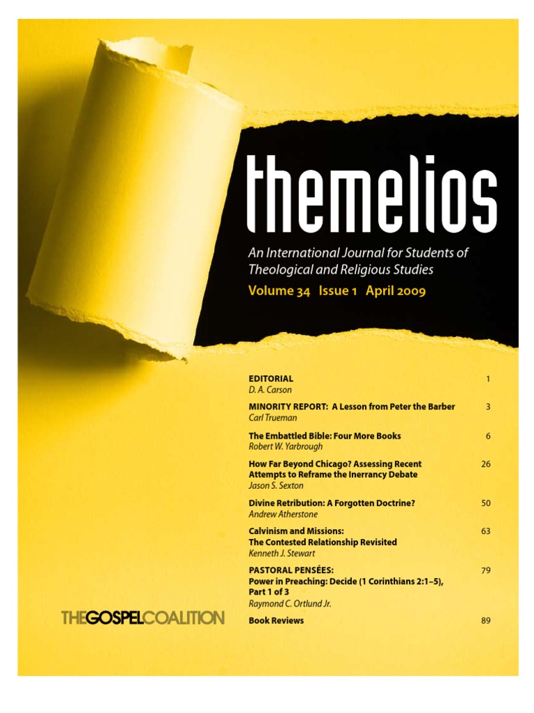 Themelios Volume 34 Issue 1 Biblical Inerrancy The Gospel - 