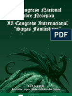 Congreso Sagas Fantasticas - Programa