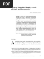 O Sistema Nacional de Educação e a escola