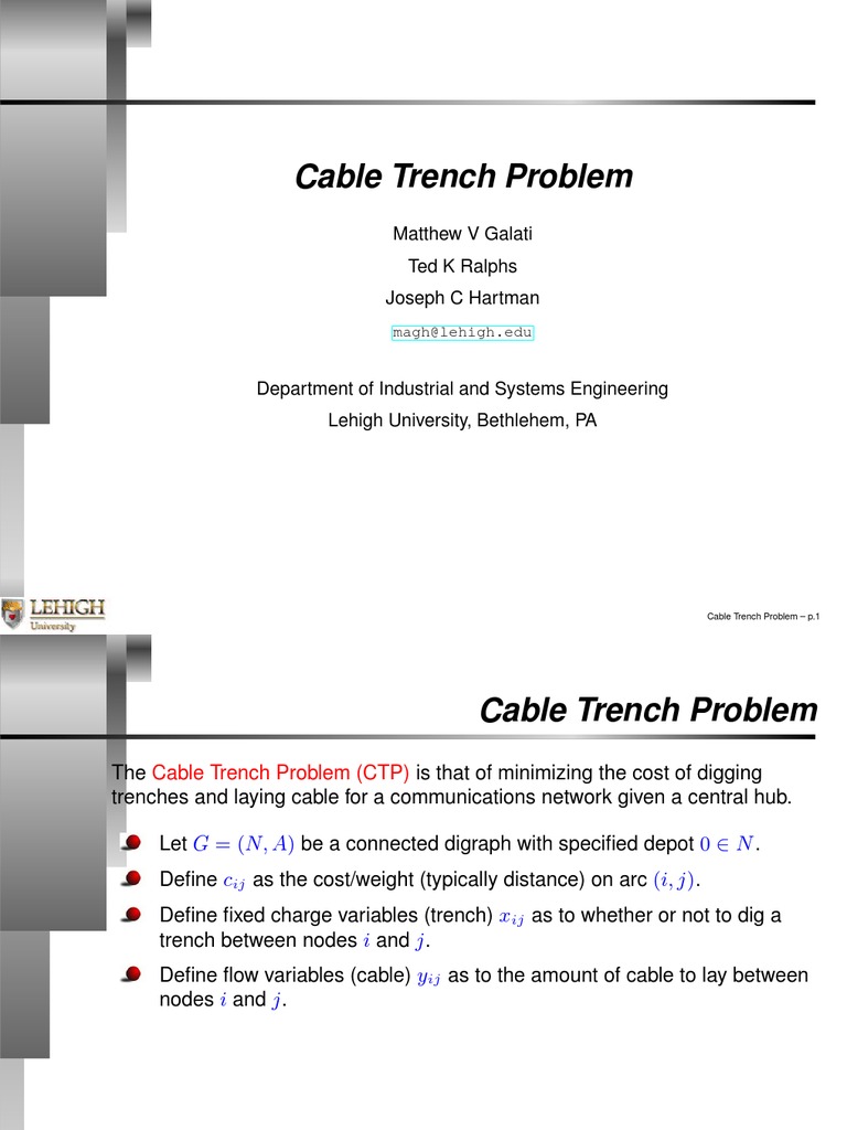 Cable Trench Problem | PDF | Routing | Discrete Mathematics