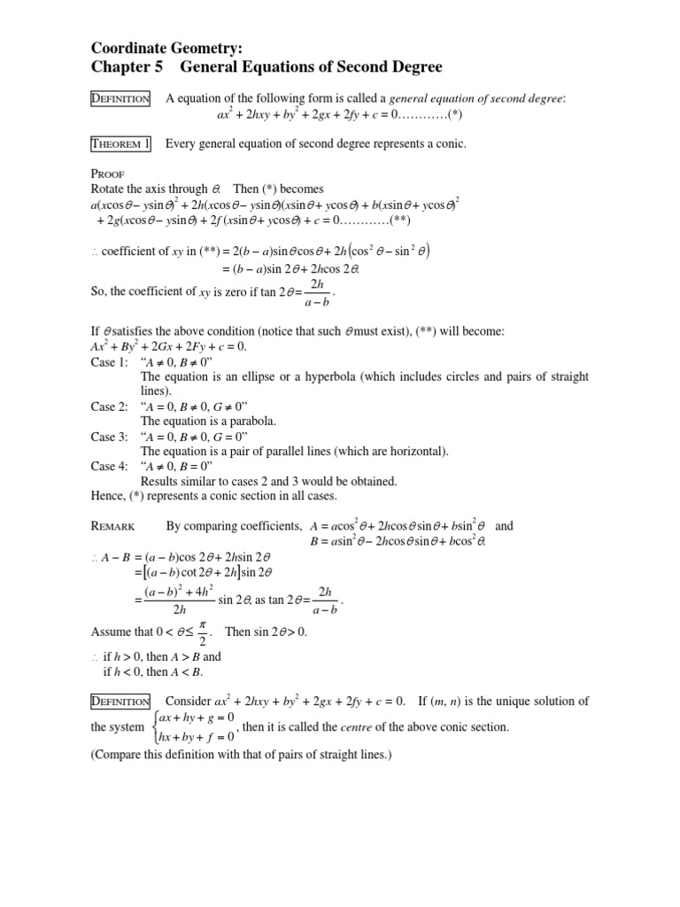Second Degree Equation Pdf Manifold Teaching Mathematics