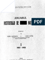 Anuarul Institutului de Istorie Nationala 1 (1921-1922) 1922