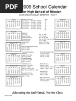 Mission 08-09 Calendar