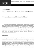 Download Journal of Economic Perspectives - Law of One Price in Financial Markets 2003 by casefortrils SN147726311 doc pdf