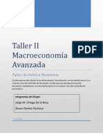 Taller II Macroeconomía Avanzada