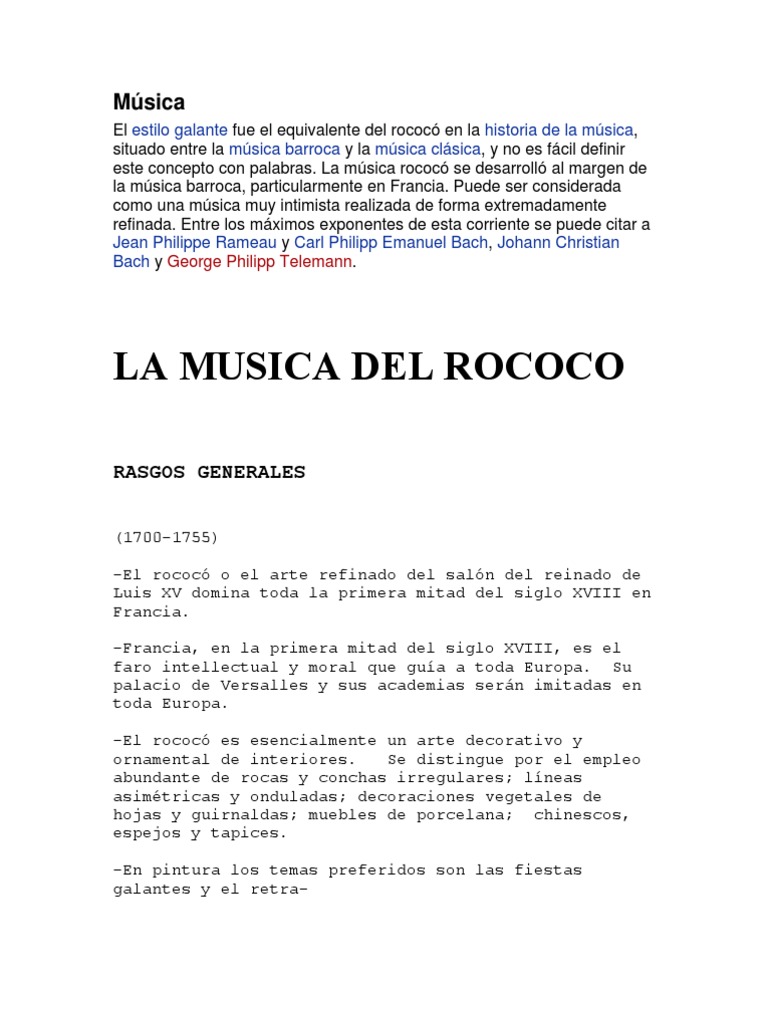 Música del Rococó: Características y Compositores | PDF | Violín ...