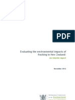 Evaluating The Environmental Impacts of Coal Seam Gas in New Zealand - An Interim Report