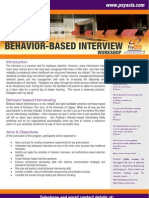 Behavior Based Interview Workshop
