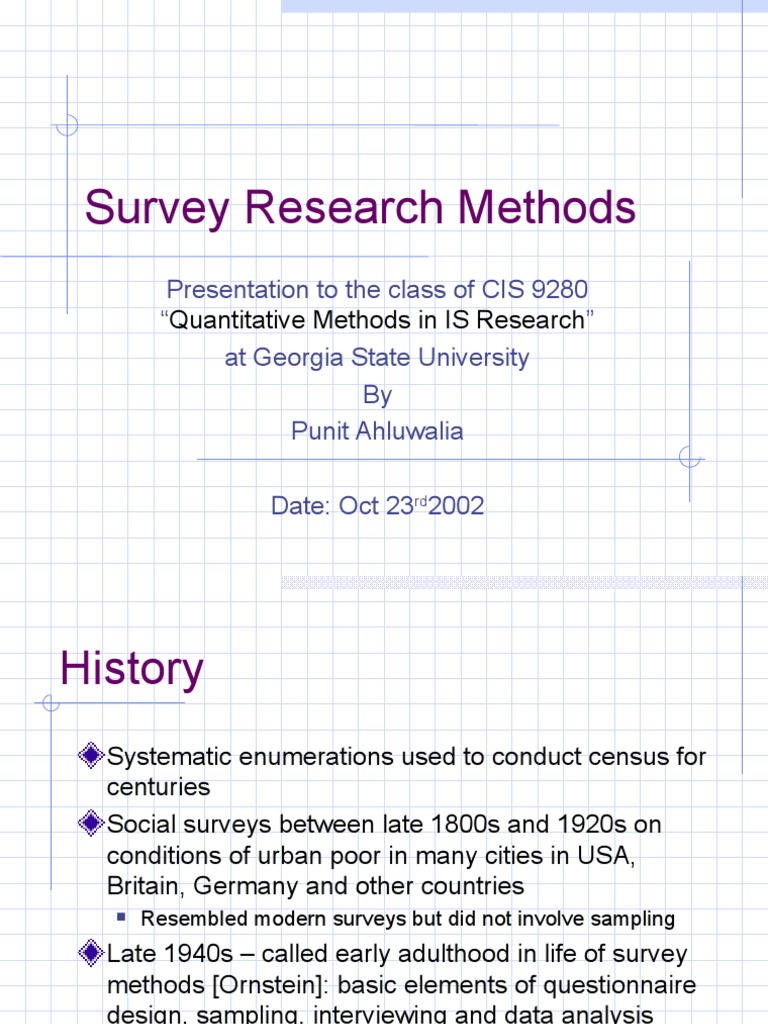 the survey research method