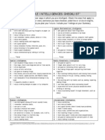 Multiple Intelligence Checklist PDF