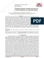 Effect of Service Technology Upgrade On Dump-Trip Time and Efficiency of Solid Waste Collection in Uyo Metropolis Nigeria