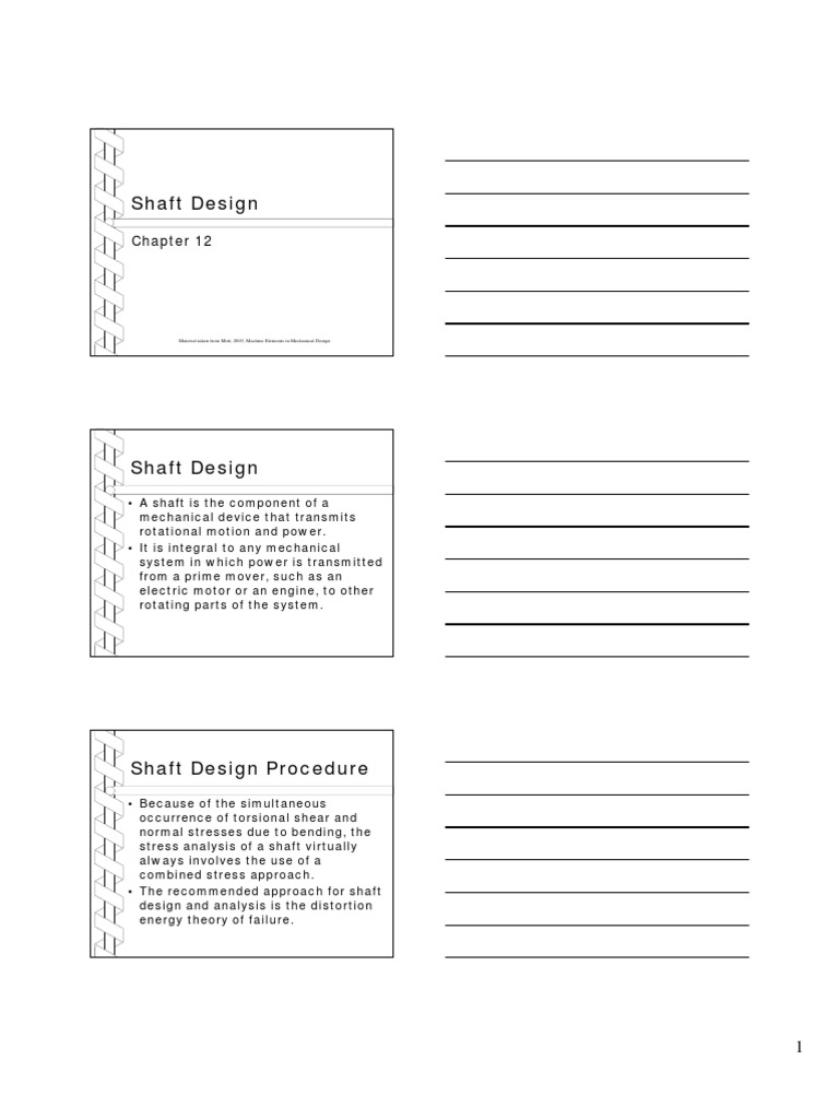 Shaft Design Procedure PDF