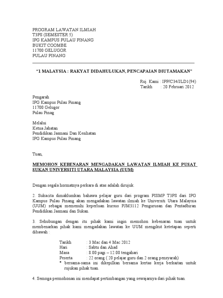 Surat Keluar T3ps Ipg Kpp Kebenaran Kertas Kerja Pdf