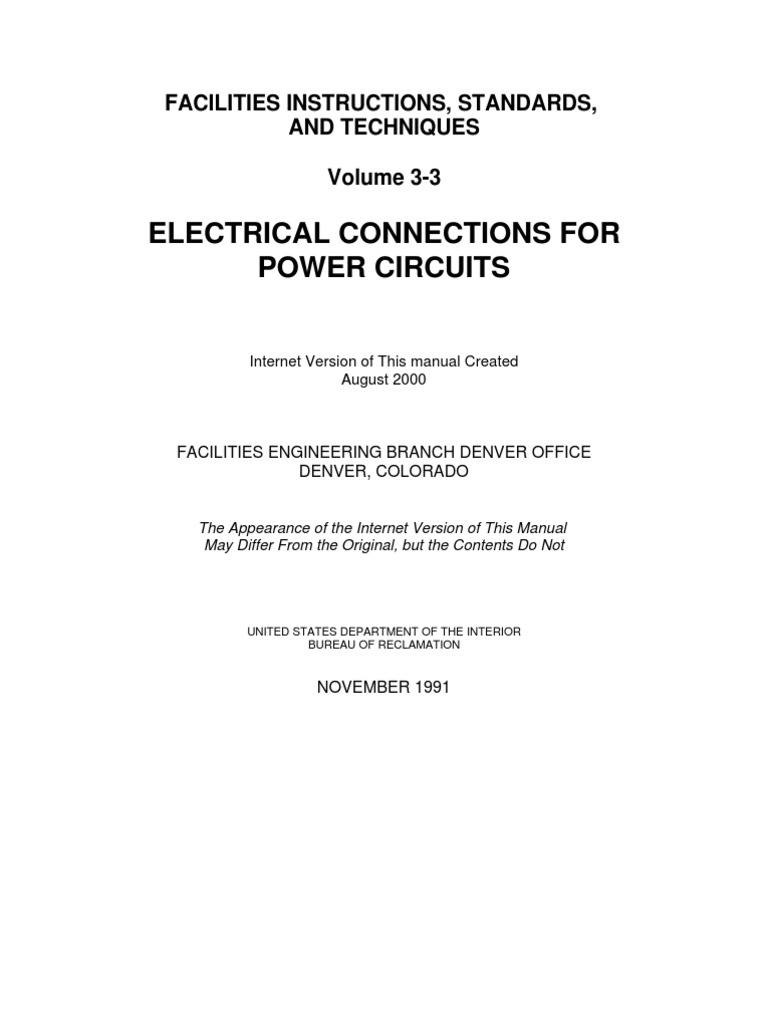 Electrical Connections For Power Circuits | PDF