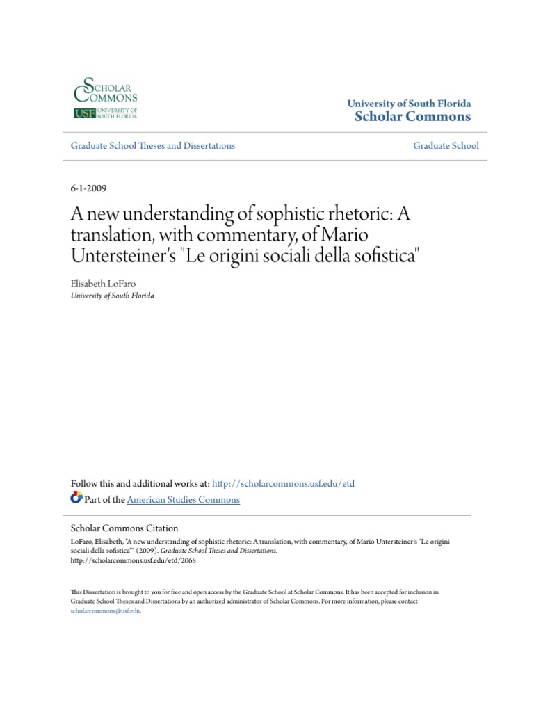A New Understanding of Sophistic Rhetoric - trofUntersteiner ...