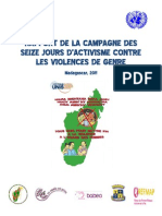 Rapport de La Campagne Des 16 Jours D'activisme Contre La Violence de Genre - 2011