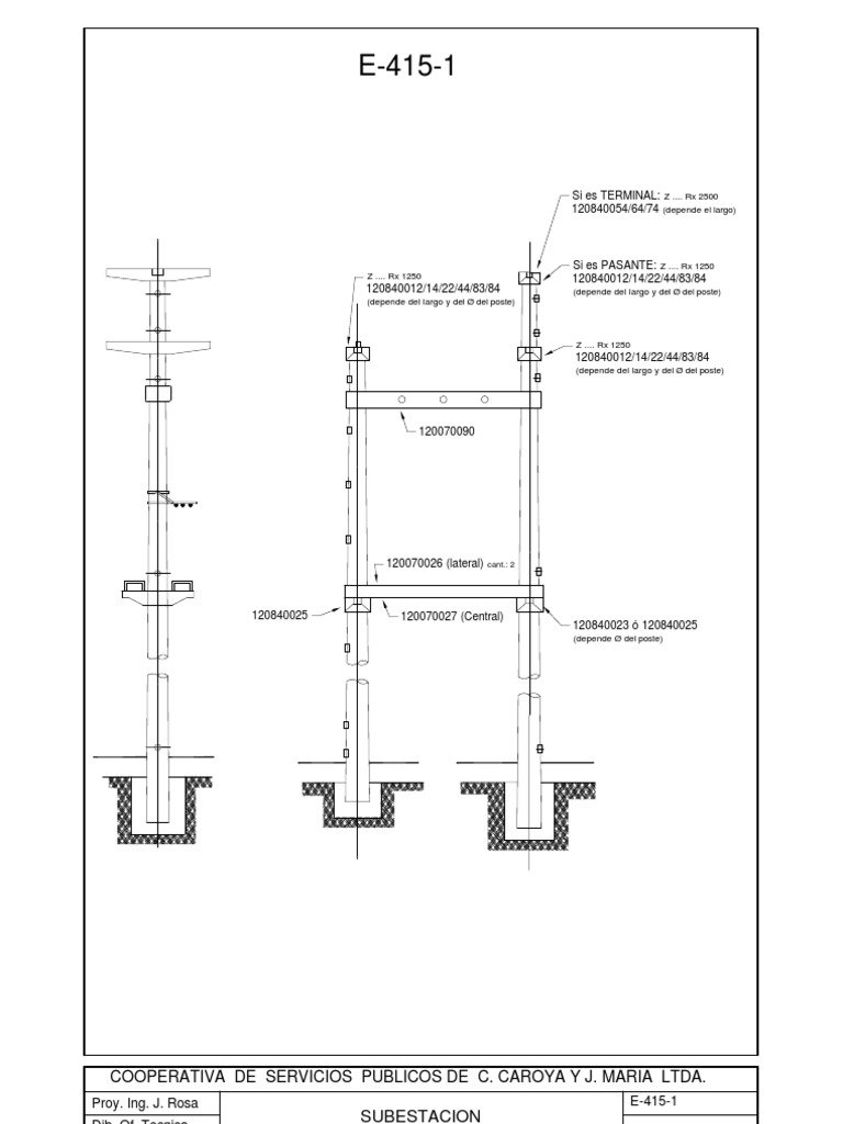 Subestación E-415: Estructura y Tipos | PDF