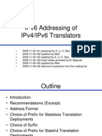 Ipv6 Addressing of Ipv4/Ipv6 Translators