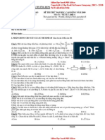 ĐỀ THI THỬ ĐẠI HỌC 2009 - MÔN VẬT LÝ - TT ĐẠI HỌC BÁCH KHOA HÀ NỘI (đề 006)