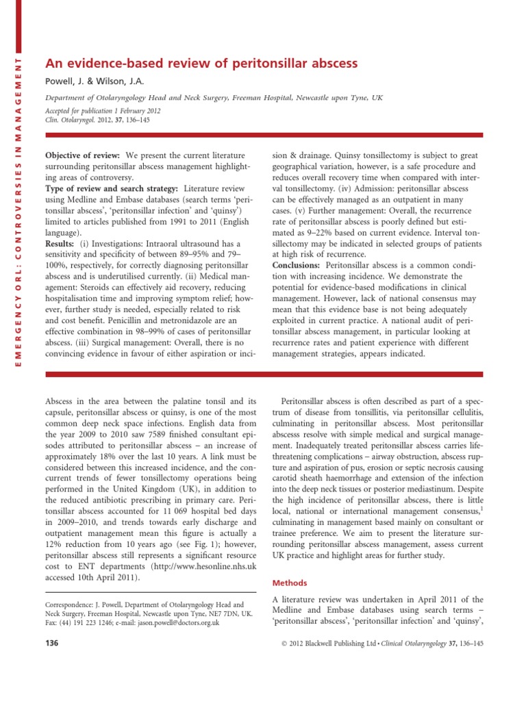 Quinsy PDF Surgery Medical Imaging