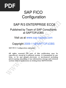 Free SAP Fico Study Material in PDF