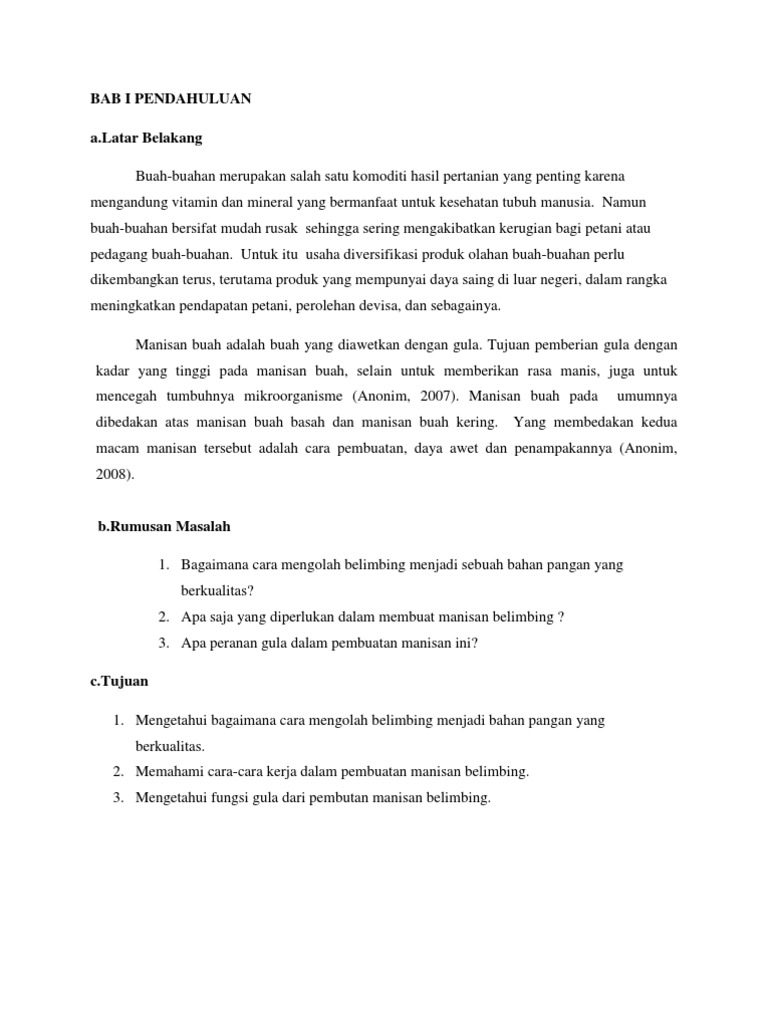 Manisan Belimbing Pdf