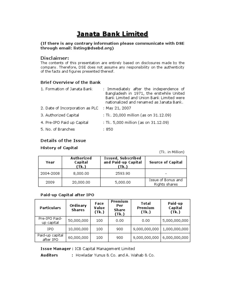 Janata Bank LTD PDF Market Liquidity Banks