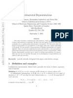 Combinatorial Representations: 1 Definition and Examples