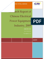 Research Report of Chinese Electrical Power Equipment Industry, 2009