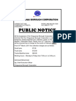 Public Notice: Chaguanas Borough Corporation