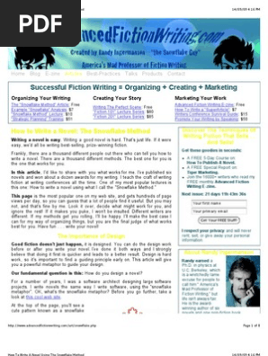 How to Write a Novel Using the Snowflake Method